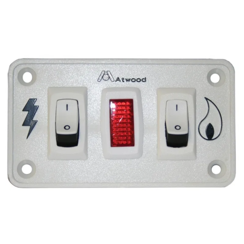 91230 – DOMETIC Water Heater Power Switch, For Atwood LP Gas-Electric Water Heaters 12 Volt DC Dual Panel Switch Kit ...